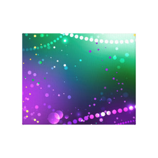 Impressão Em Tela Mardi Gras Festivo Purple Background
