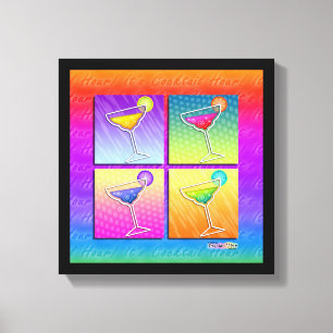 Impressão Em Tela MARGARITAS POP ART Tela Emoldurada