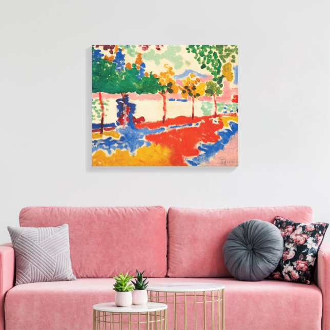 Impressão Em Tela Margens do Rio | Andre Derain | (Insitu(Sala de estar))
