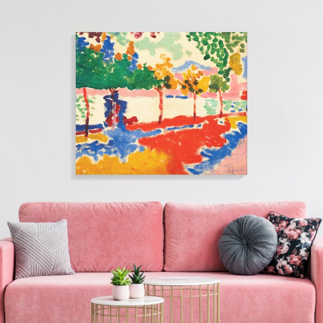 Impressão Em Tela Margens do Rio | Andre Derain | (Insitu(Sala de estar))