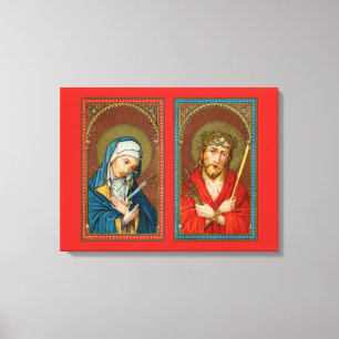 Impressão Em Tela Maria, Mater Dolorosa & Jesus, Ecce Homo