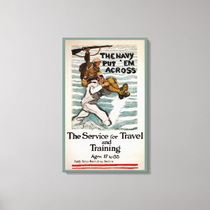 Impressão Em Tela Marinheiro À Medida Que Ele Carregar Um Soldado No