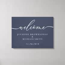 Marinho Moderno de Casamento Simples do Partido de