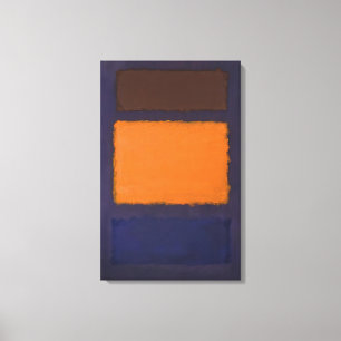 Impressão Em Tela Mark Rothko - Castanho, Laranja, Azul em Maroon - 