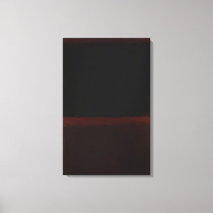 Impressão Em Tela Mark Rothko - Preto em Siena Escura em Roxo - 196