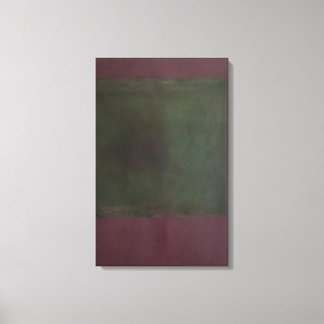 Impressão Em Tela Mark Rothko - Verde sem título em Maroon - 1961 (Frente)