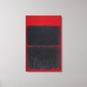 Impressão Em Tela Mark Rothko - Vermelho claro sobre preto - 1957