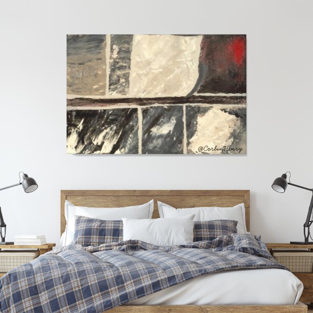 Impressão Em Tela Mármore Texturizado (Insitu(Quarto))
