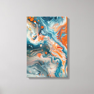 Impressão Em Tela Marmoreado Profundo