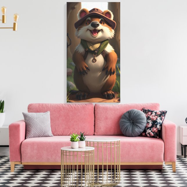 Impressão Em Tela Marmota  (Insitu(Sala de estar))