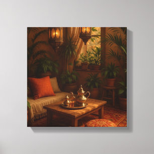 Impressão Em Tela Marroquino boho estilizado