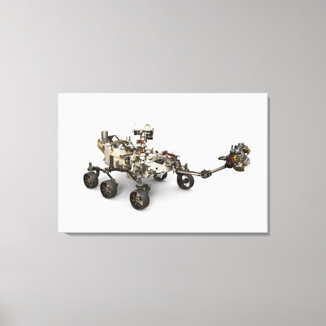 Impressão Em Tela Mars Perseverance Rover Em Fundo Branco. (Frente)