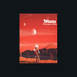 Impressão Em Tela Mars Science fiction viagens vintage<br><div class="desc">Marte Science fiction viagens vintage,  poster de arte de um astronauta na superfície marciana.</div>