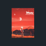 Impressão Em Tela Mars Science fiction viagens vintage<br><div class="desc">Marte Science fiction viagens vintage,  poster de arte de um astronauta na superfície marciana.</div>