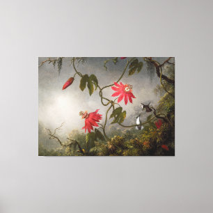 Impressão Em Tela MARTIN J. HEADE - Flores de Paixão e Aves Humanos