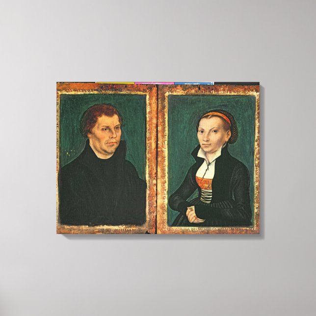 Impressão Em Tela Martin Luther, Katharina von Bora, c.1526 (Frente)