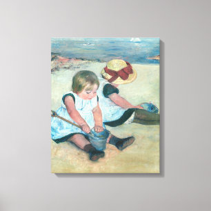 Impressão Em Tela Mary Cassatt - Crianças Brincando na Praia