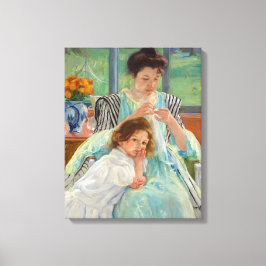 Impressão Em Tela Mary Cassatt - Jovem Mãe Costurando