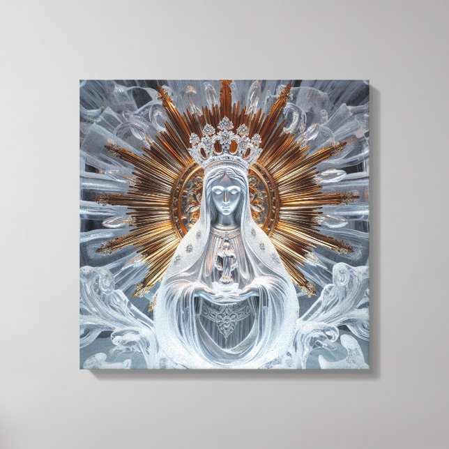 Impressão Em Tela Mary - Dourada e gelo 2 (Frente)