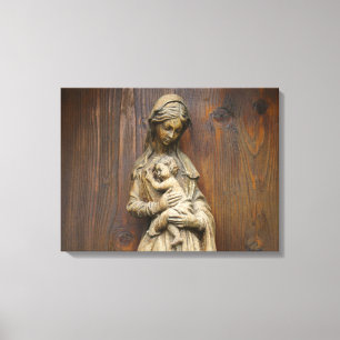 Impressão Em Tela Mary E O Bebê Jesus