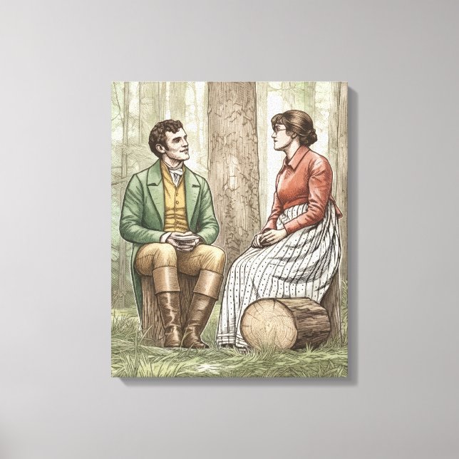 Impressão Em Tela Mary e Tom em "A Outra Irmã Bennet" (Frente)