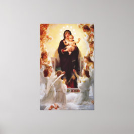 Impressão Em Tela Mary Rainha dos Anjos Jesus