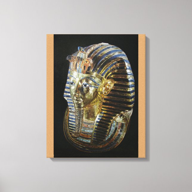 Impressão Em Tela Máscara de Ouro de Tutankhamun (Frente)