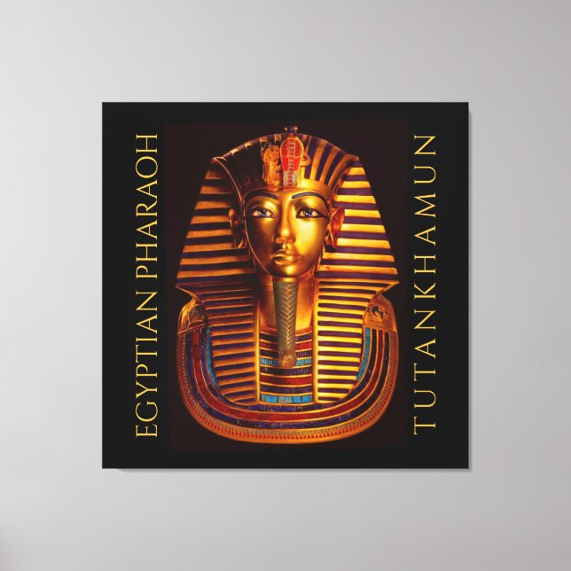 Impressão Em Tela Máscara Dourada do Rei Egípcio Tutankhamun (Frente)