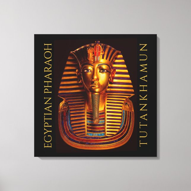 Impressão Em Tela Máscara Dourada do Rei Egípcio Tutankhamun (Frente)