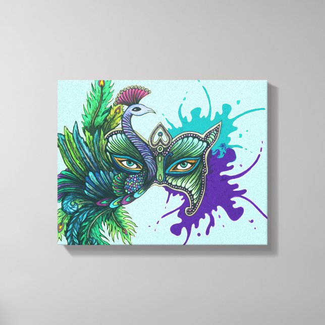 Impressão Em Tela Máscara - Peacock (Frente)