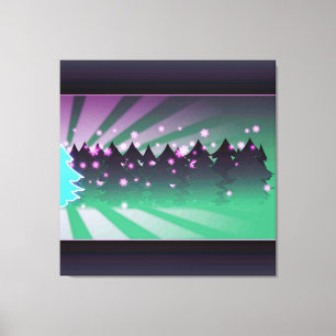 Impressão Em Tela Máscaras das árvores de Natal do verde