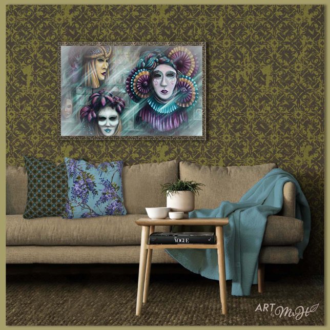 Impressão Em Tela Máscaras de Veneza (Criador carregado)