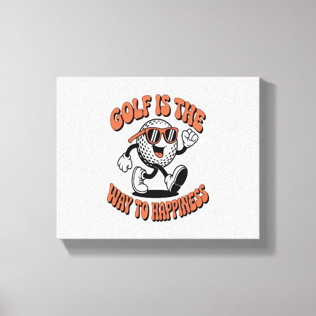 Impressão Em Tela Mascote de Golfe Cheerguido (Frente)