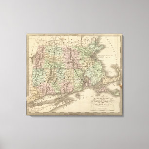 Impressão Em Tela Massachusetts, Rhode - ilha, e Connecticut