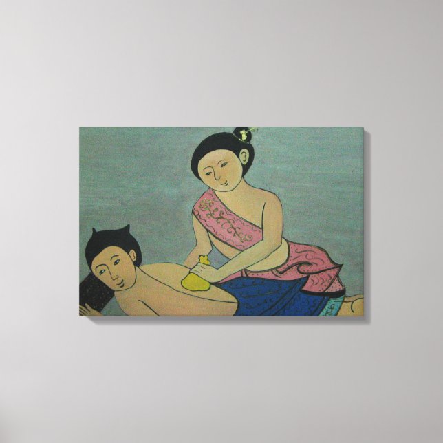 Impressão Em Tela Massagem Tradicional Tailandesa (Frente)