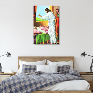 Impressão Em Tela Mateus 8:14-15 Curando a sogra de Peter