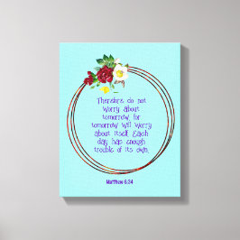 Impressão Em Tela Mathew 6: 24 | Cotações de bíblias Motivacionais V