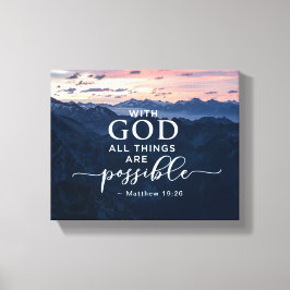 Impressão Em Tela Matthew 19:26 com Deus Todas as Coisas são Possíve