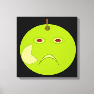 Impressão Em Tela Mau Apple com tela de desenho do Dia das Bruxas co