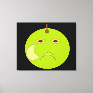 Impressão Em Tela Mau Apple com tela de desenho do Dia das Bruxas co