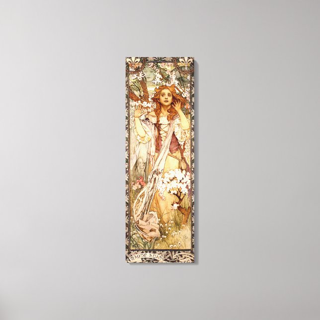 Impressão Em Tela Maude Adams, de Alphonse Mucha, como Joana de Arco (Frente)