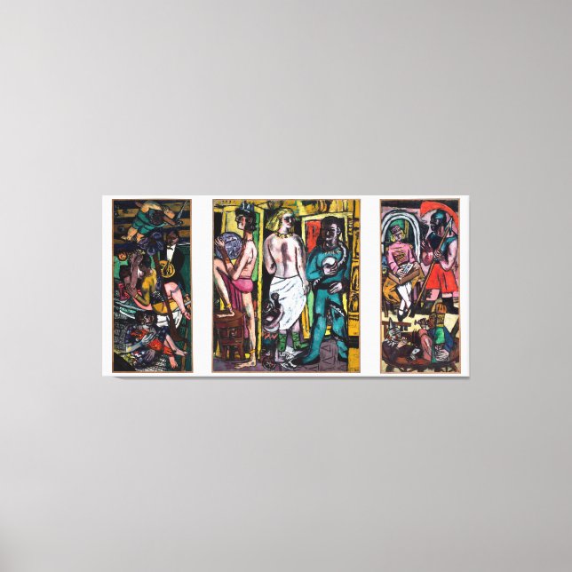 Impressão Em Tela Max Beckmann - Die Akrobaten (Frente)