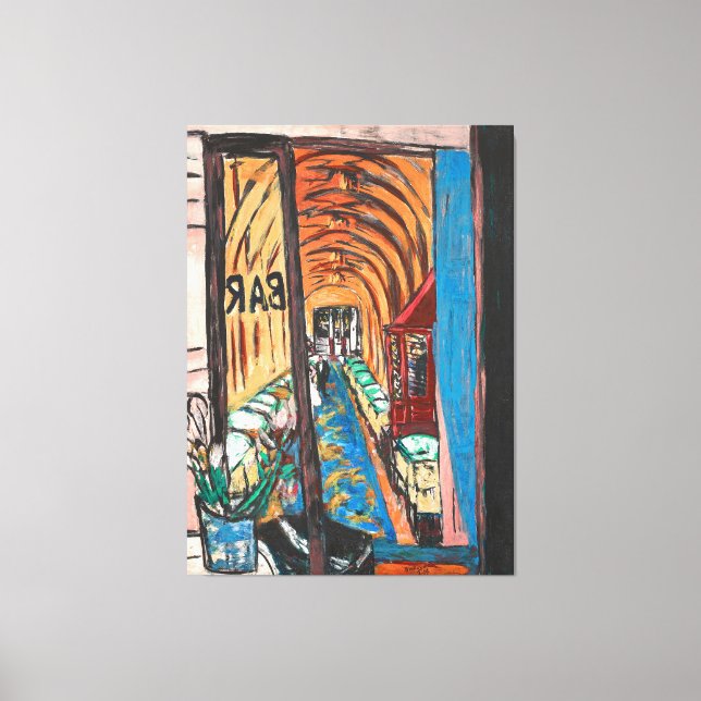 Impressão Em Tela Max Beckmann - Expressionism - Un Bar a Paris 1939 (Frente)