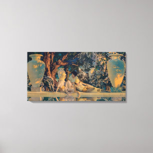 Impressão Em Tela Maxfield Parrish O Jardim de Alá 1918 Arte Fina