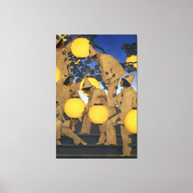 Impressão Em Tela Maxfield Parrish, The Lantern Bearers (1908) (Frente)
