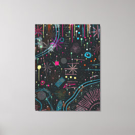 Impressão Em Tela Maximalist Abstract Expression 