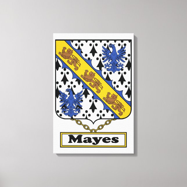 Impressão Em Tela Mayes Family Crest (Frente)