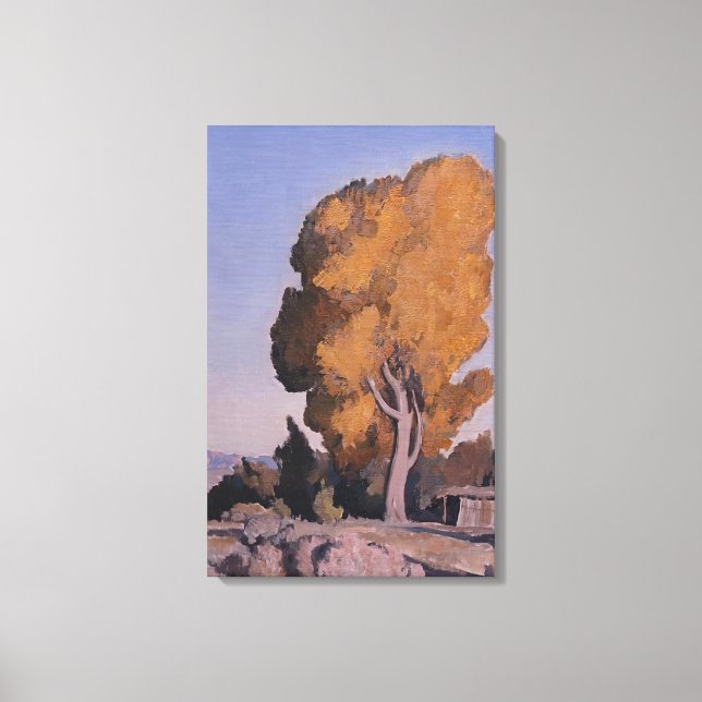 Impressão Em Tela Maynard Dixon - PAÍSES BAIXOS, COTTONWOOD 1940 (Frente)