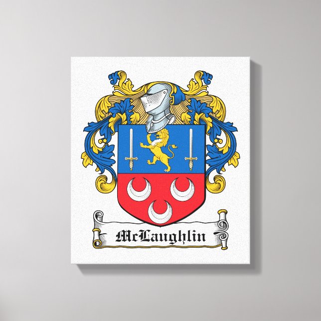 Impressão Em Tela McLaughlin Family Crest (Frente)