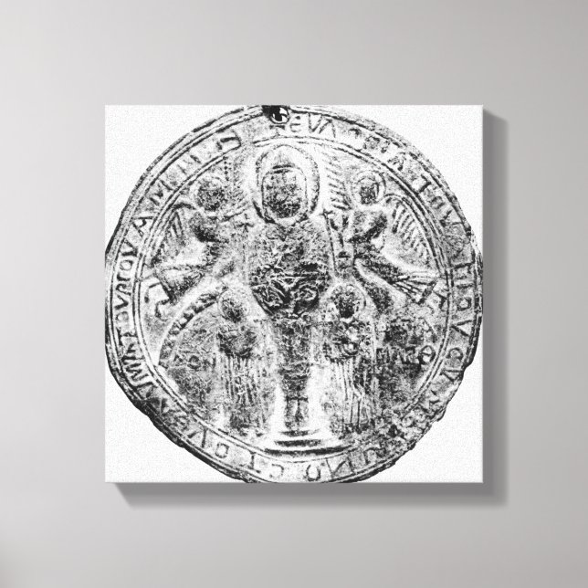 Impressão Em Tela Medalhão decorado na técnica de cloisonte (Frente)